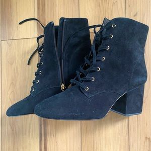 Black Suede booties size 10 J. Crew